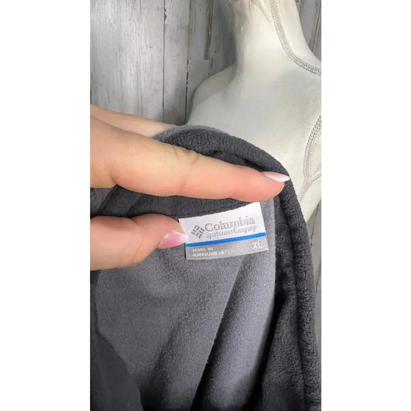 Columbia Men's 2XL Gray Fleece Pullover Sweater Mock Neck Long Sleeve - Picture 5 of 5